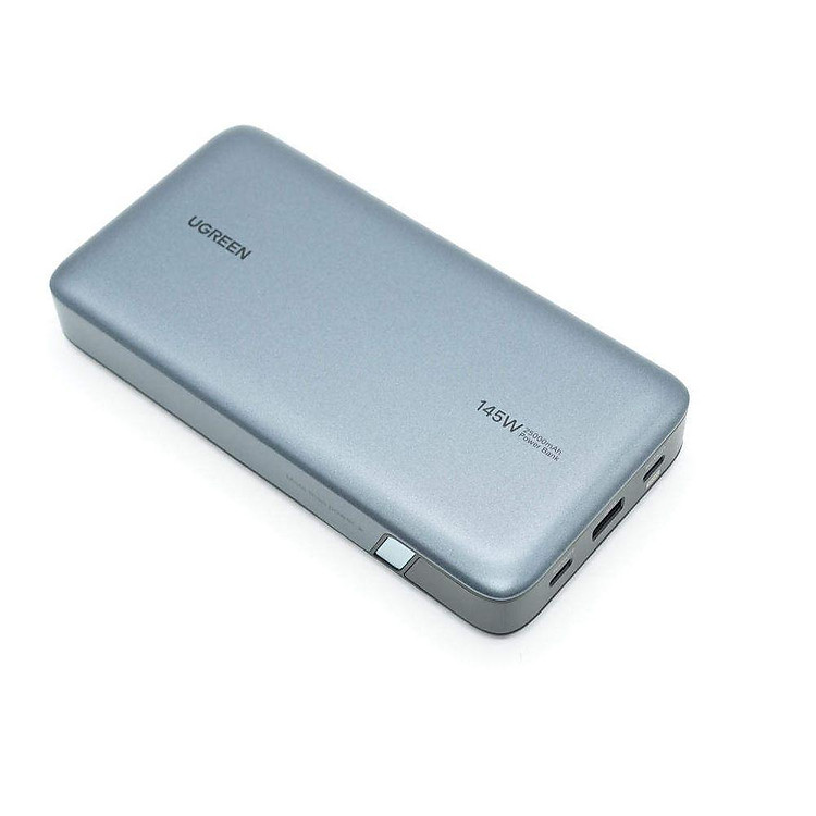 Ugreen 90597 25000mAh 145W Sạc dự phòng kèm cáp USB-C 0.5M có LCD gồm 2 cổng USB-C và 1 cổng USB-A hổ trợ sạc nhanh PB205 - Hàng chính hãng