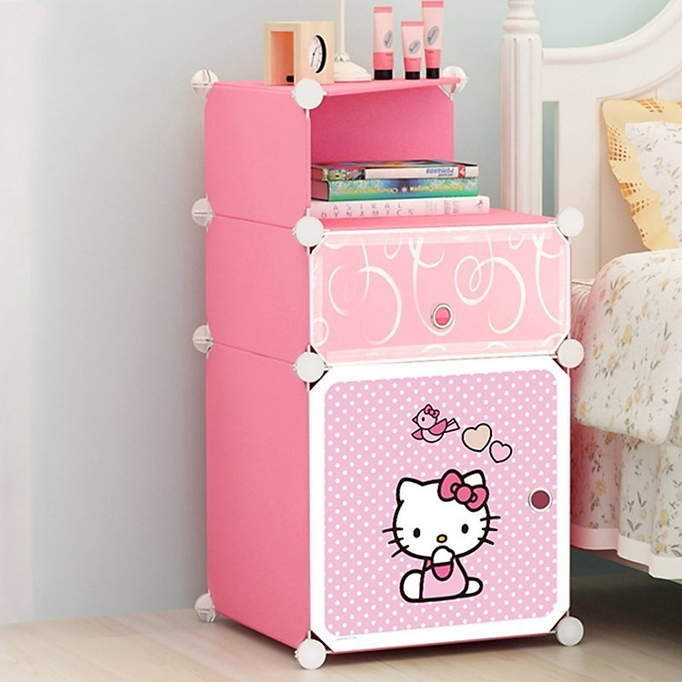 Tủ đầu giường lắp ghép nhỏ gọn