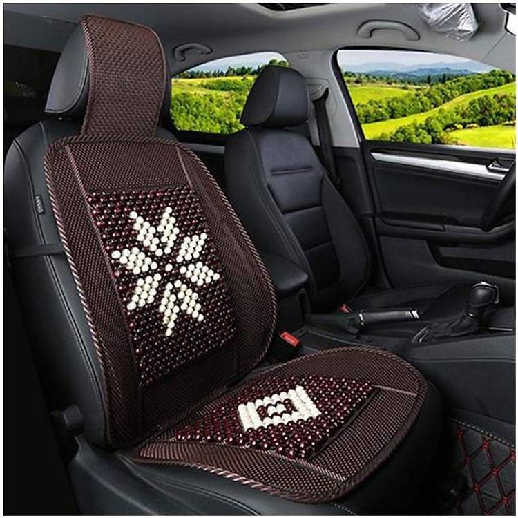 Bộ Lót Ghế Và Lưng Chống Nóng Bằng Hạt Gỗ