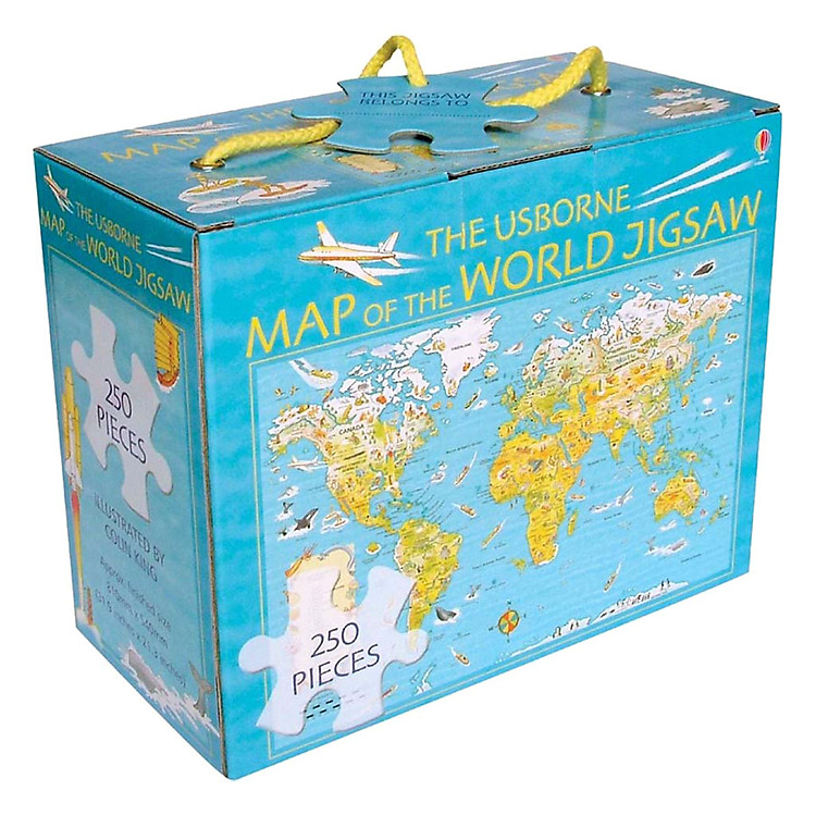 Sách Usborne Map of the World Jigsaw