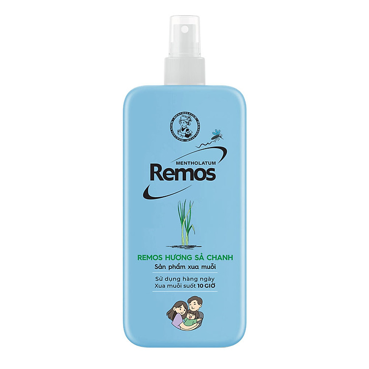 Xịt chống muỗi Rohto Mentholatum Remos Hương Sả Chanh 150ml