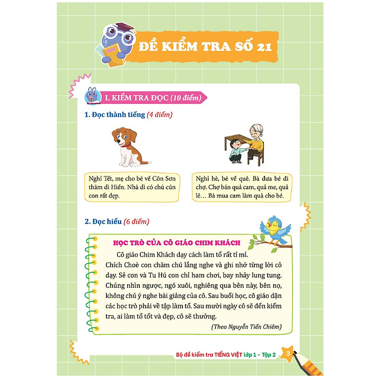 Bộ đề kiểm tra Tiếng Việt lớp 1 tập 2 (BT) - Ảnh 6