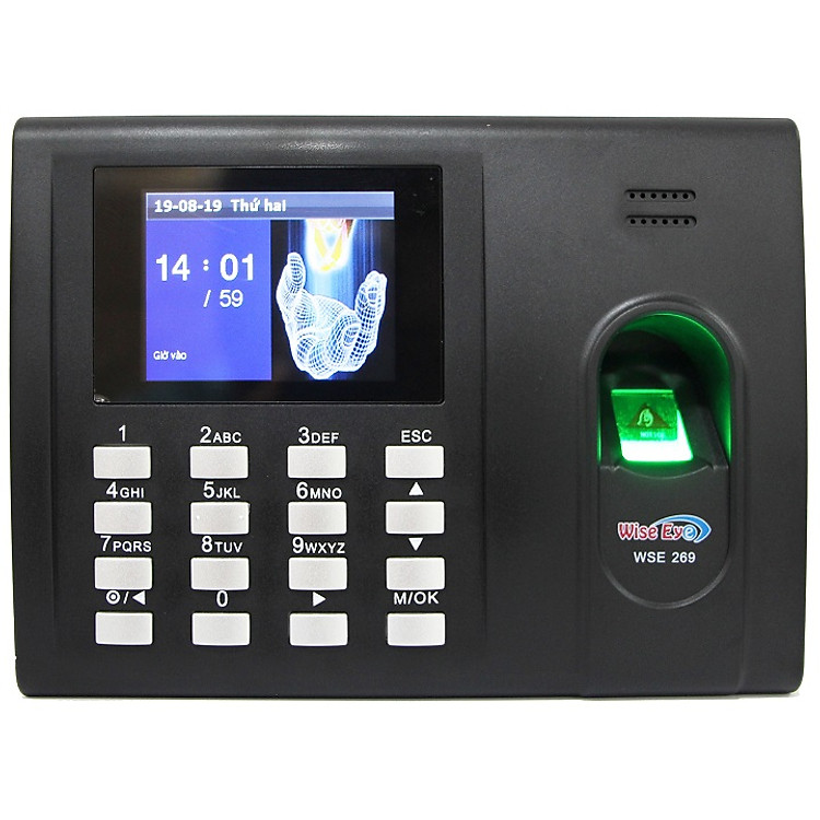 MÁY CHẤM CÔNG KIỂM SOÁT CỬA VÂN TAY & THẺ TỪ WISE EYE WSE-269 ( Hàng nhập khẩu)
