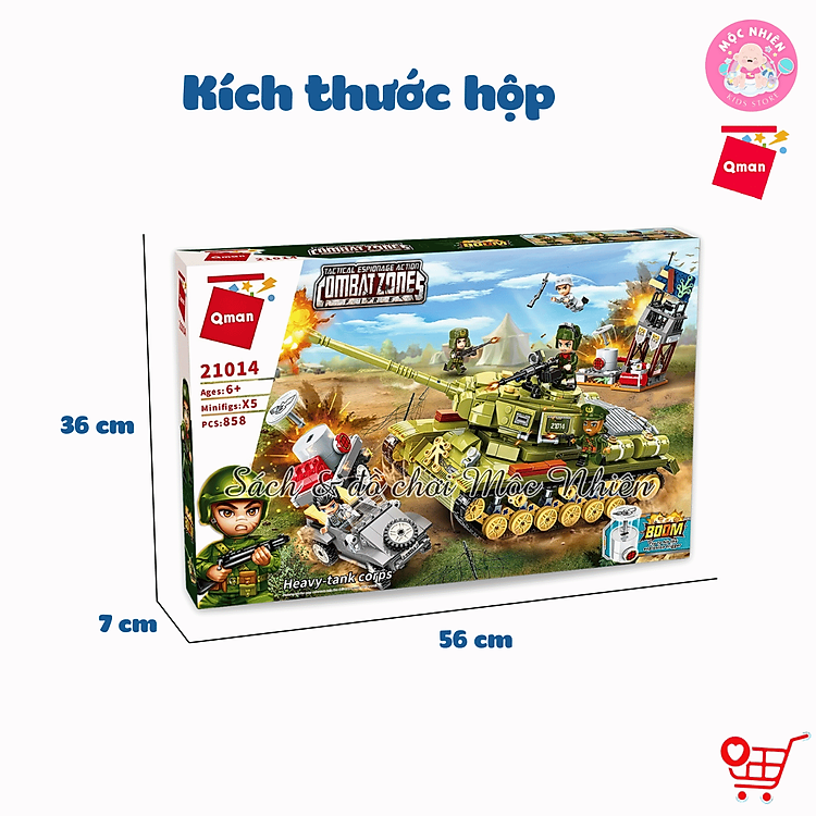 Mua Đồ chơi lắp ráp Qman 21014 - Xe tăng Chính hãng Tiết kiệm - Hình ảnh 2
