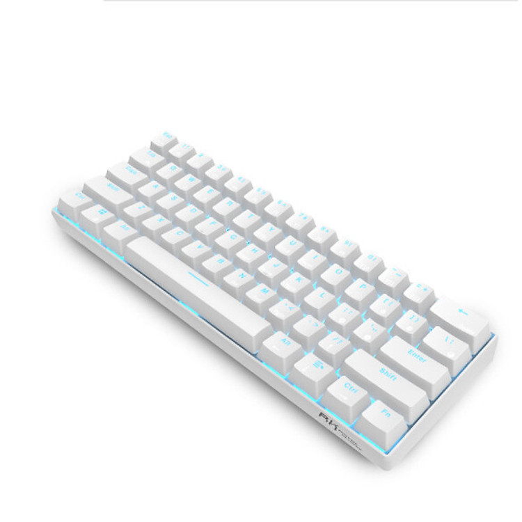 Bàn phím cơ không dây RK61 Blue Switch- CHÍNH HÃNG Royal Kludge, Màu Trắng, 61 phím, nhỏ gọn, dễ dàng mang theo mọi lúc mọi nơi