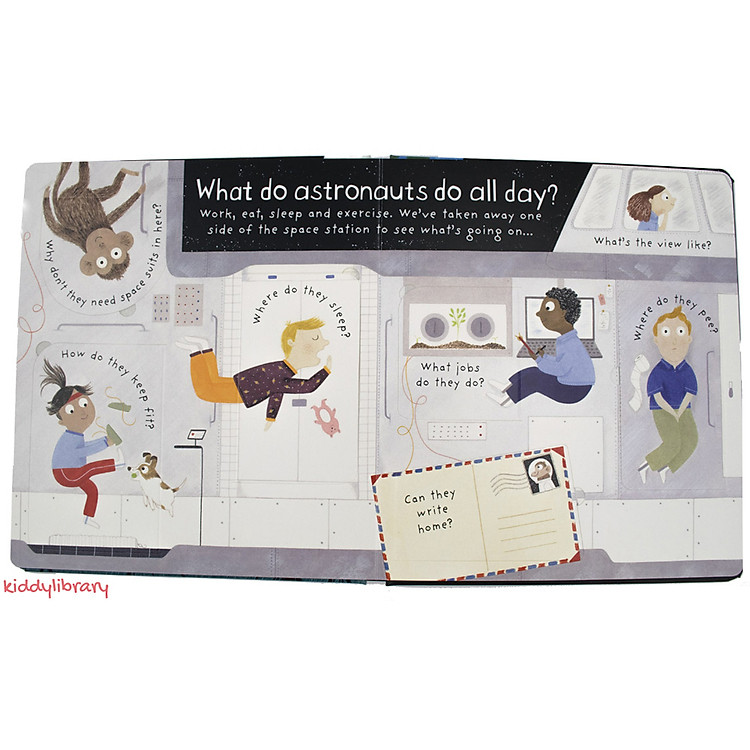 Tương Tác Tiếng Anh - Lift the Flap - What's it Like in Space? - Ảnh 3