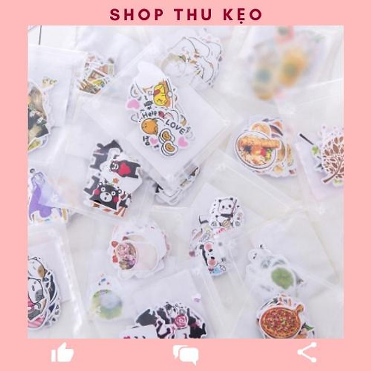 Miếng dán trang trí SIÊU DÍNH Sticker ngộ nghĩnh dính tốt nhiều bề mặt khác nhau