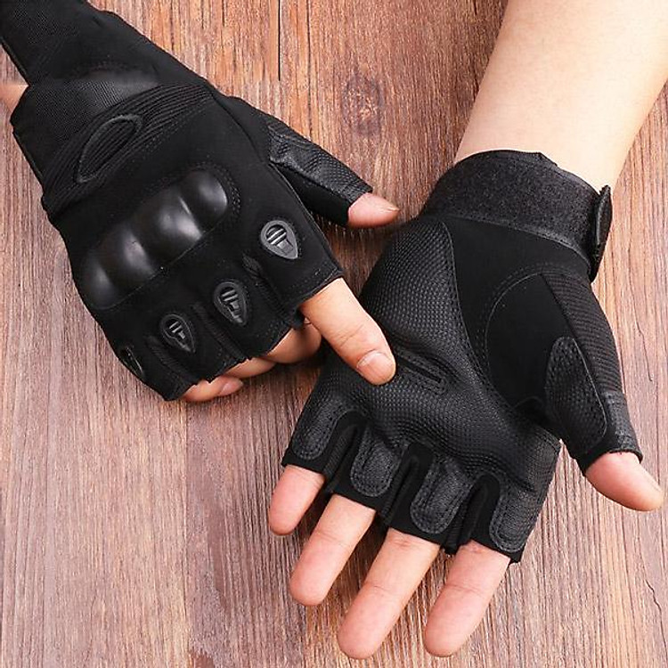 Găng Tay Đi Phượt Có Gù Đen, Vàng BG05