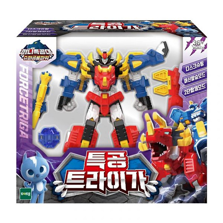 Đồ chơi mô hình thay đổi hình dạng MINIFORCE Robot siêu khủng long biến hình kết hợp 2 trong 1 304003
