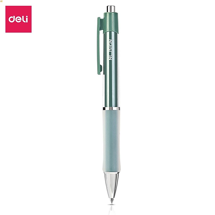 Bút Bi Gel Deli (0.5mm – màu xanh lá)