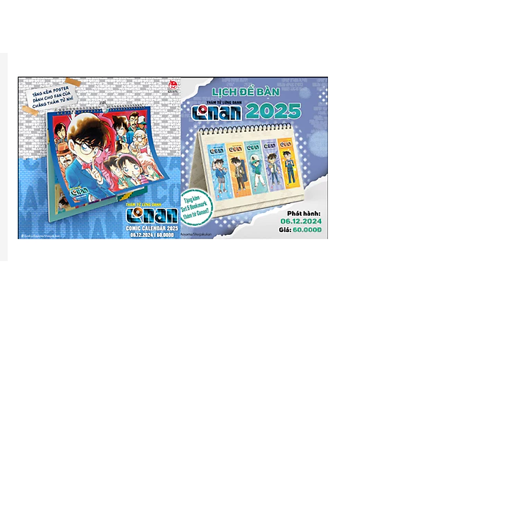 Lịch treo tường + Lịch bàn Conan Năm 2025