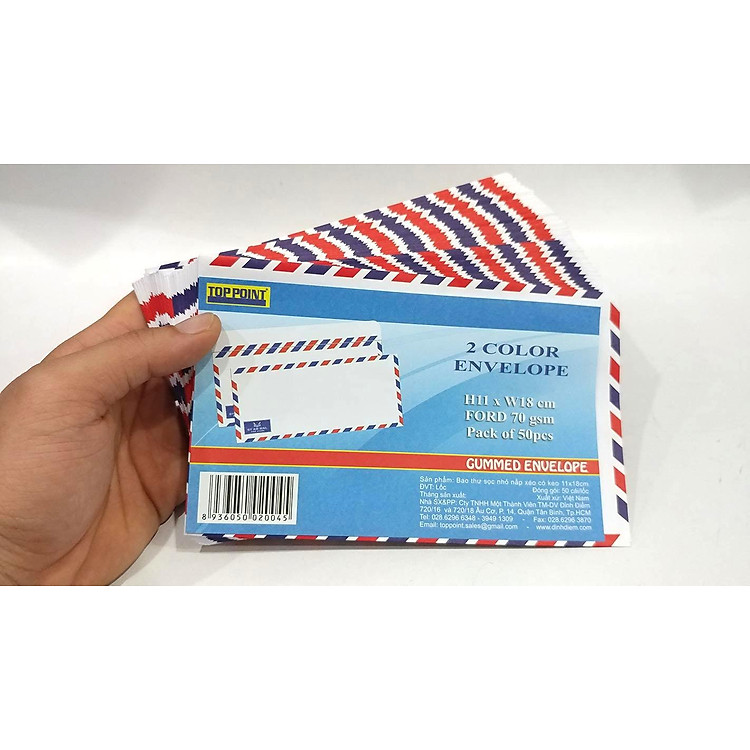 Bao Thư Sọc Nhỏ Nắp Xéo Có Keo (50 cái) - Ảnh 3