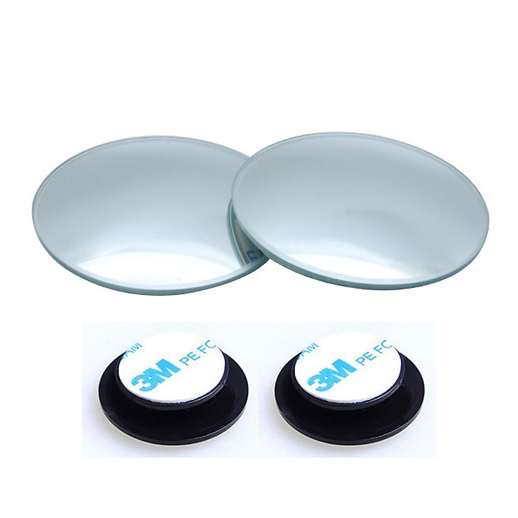 Combo 2 Gương Cầu Lồi Ô Tô, gương chiếu hậu gắn kính xóa bỏ điểm mù xoay 180 Độ