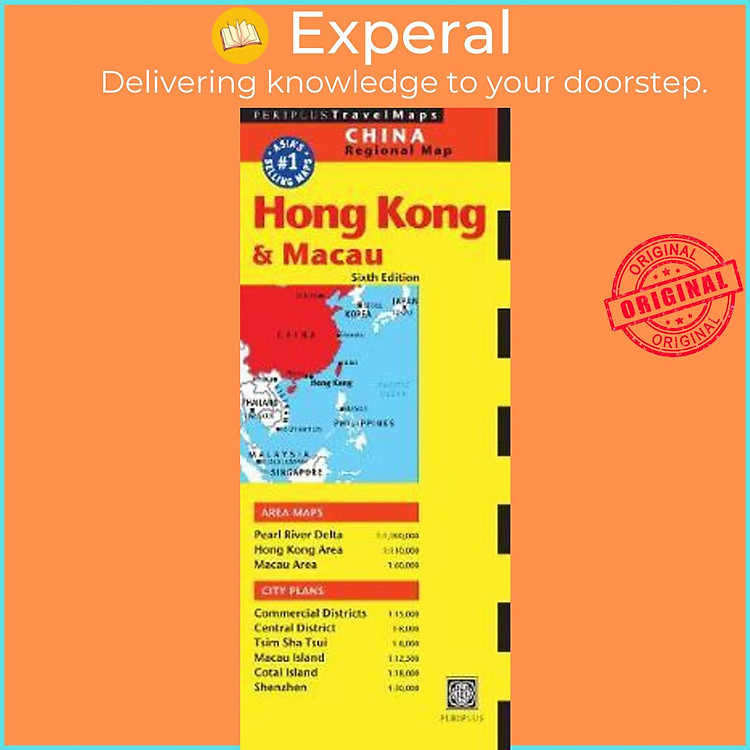 Sách - Hong Kong & Macau Travel Map Sixth Edition by Periplus Editions (US edition, paperback)