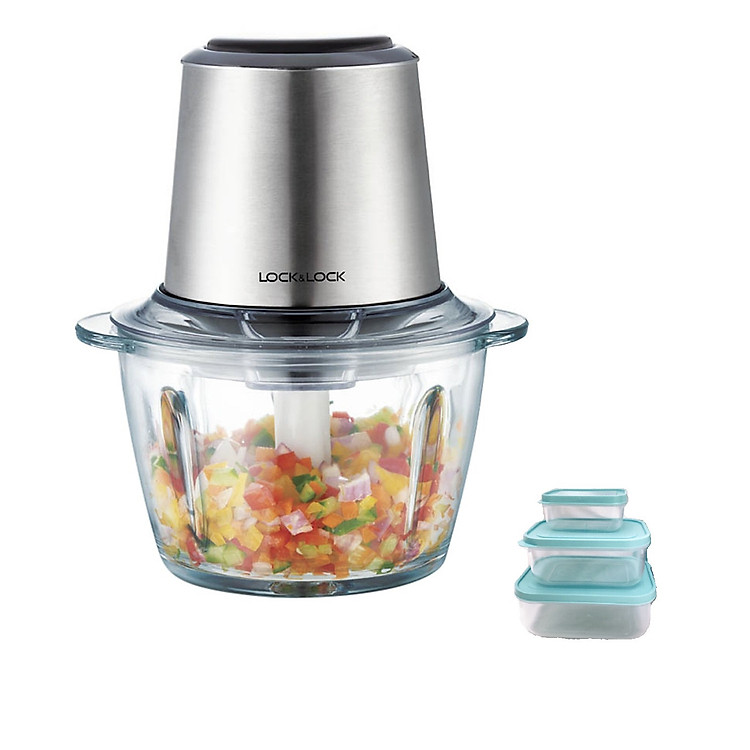 Máy Xay Thịt Lock&Lock EJM161BLK (350W) - Hàng Chính Hãng Tặng Kèm Bộ 3 Hộp Nhựa Đựng Thực Phẩm