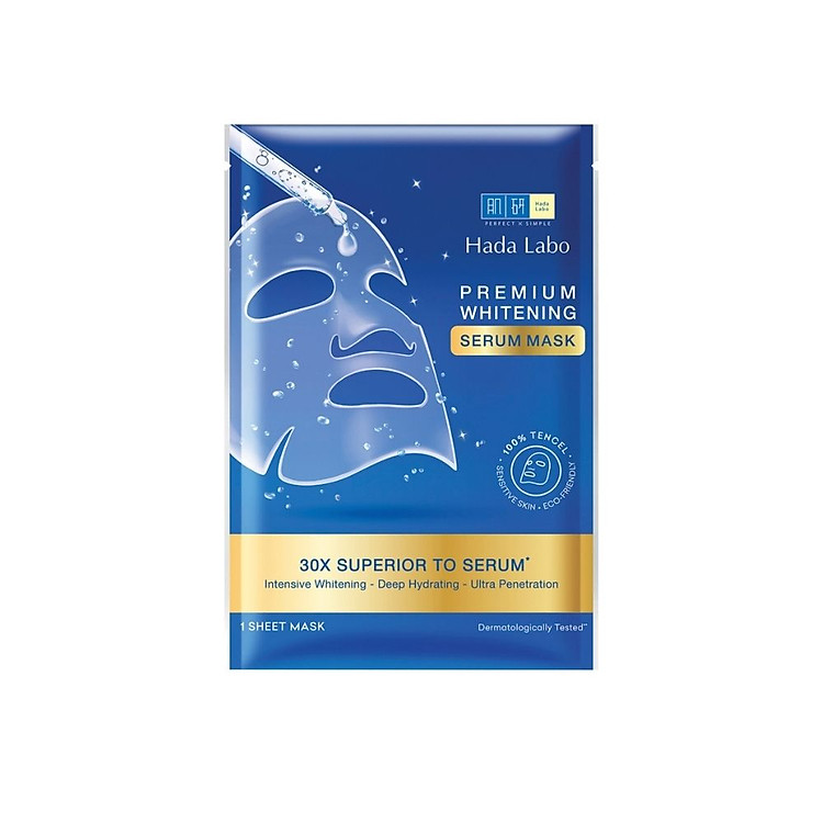 Mặt nạ dưỡng trắng chuyên sâu Hada Labo Premium Whitening Serum Mask 23g/ miếng