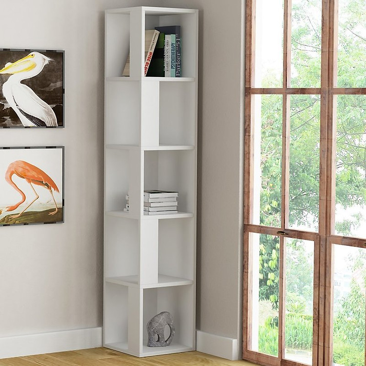 Kệ Gỗ Góc Tường 5 Tầng SIB DECOR (Nhiều Màu)