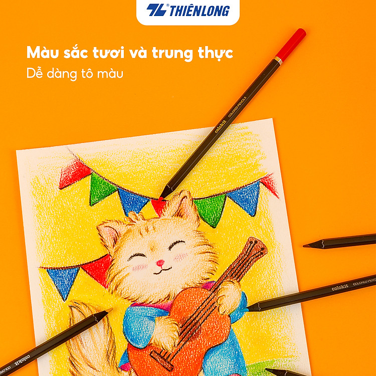 Bút Chì Màu Black Wood (12 màu) - Ảnh 2