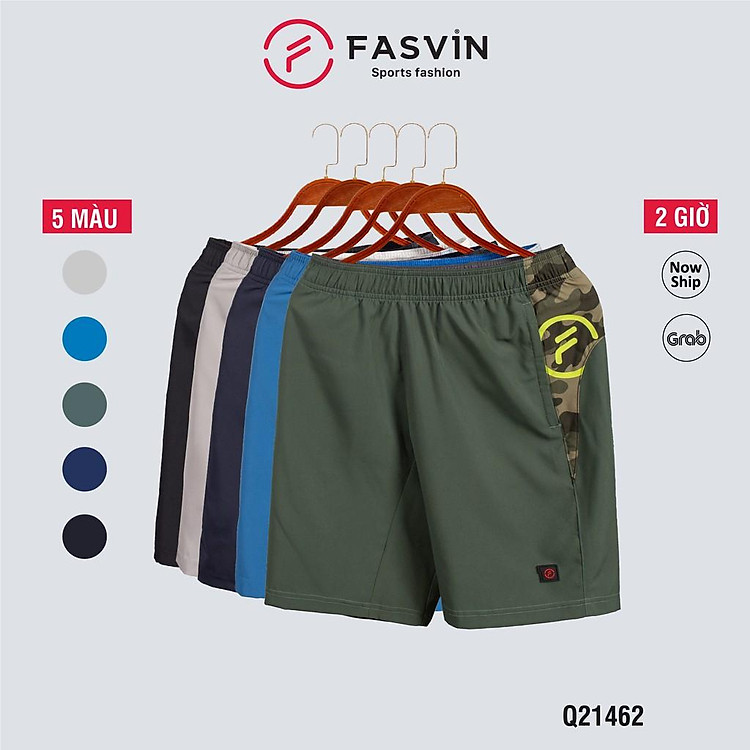 Quần đùi nam Fasvin Q21462.HN vải gió chun co giãn mềm mại thoải mái vận động