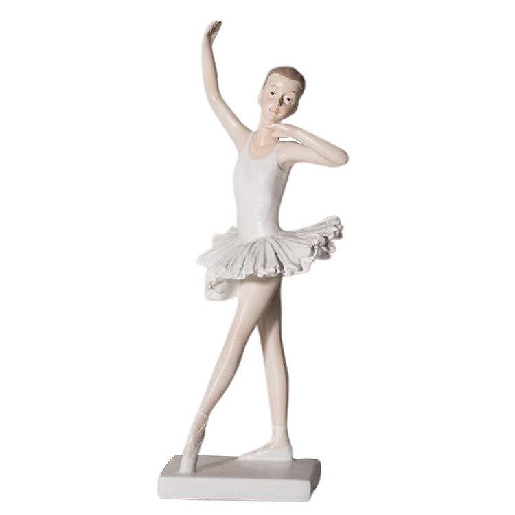 Resin Elegant Figurine Ballerina Ballet Dancer Desktop Ornament Statue A