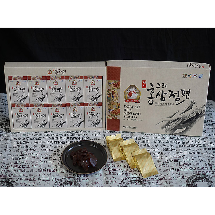 Hộp Hồng Sâm Thái Lát Tẩm Mật Myeong In Hàn Quốc - Myeong In Sliced Korean Red Ginseng