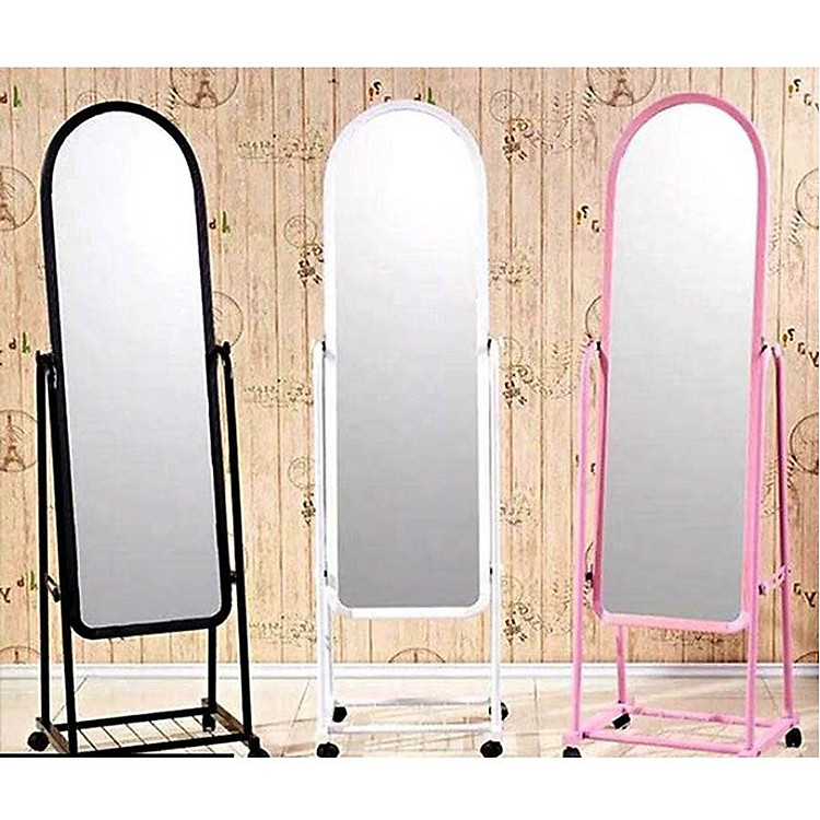 Gương Di Động Soi Toàn Thân Loại 1 (Thép tĩnh điện + Bánh xe di chuyển)