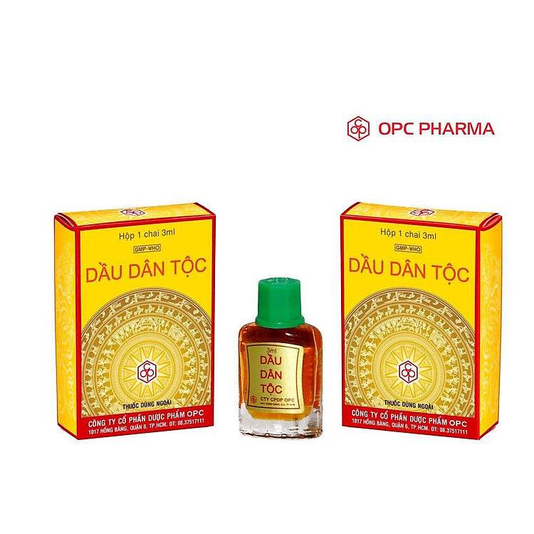 DẦU DÂN TỘC OPC (3ml-7ml) -Dùng khi bị cảm gió, nghẹt mũi, nhức đầu, say sóng, say tàu xe, đau bụng - Hàng chính hãng OPC.