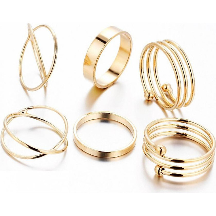 Bộ 6 nhẫn vòng xoáy