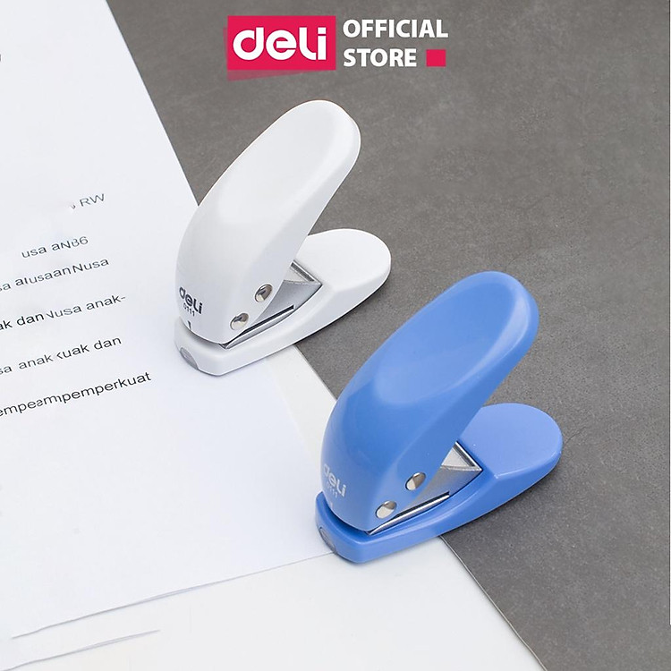 Kìm Bấm Đục Lỗ Giấy Mini Deli E0111 – Màu Ngẫu Nhiên
