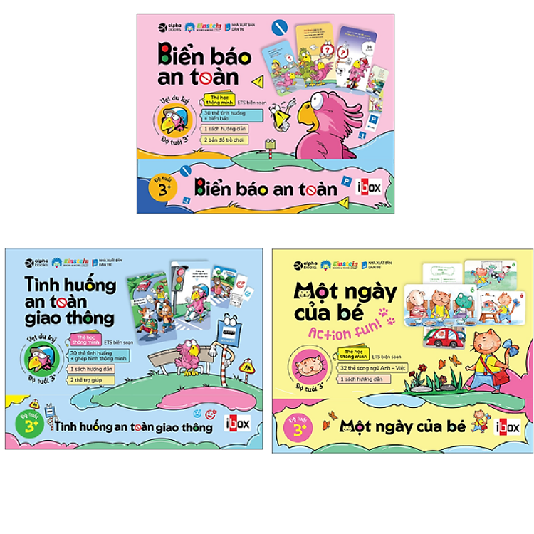 HỘP THẺ THÔNG MINH : MỘT NGÀY CỦA BÉ + BIỂN BÁO AN TOÀN + TÌNH HUỐNG AN TOÀN GIAO THÔNG