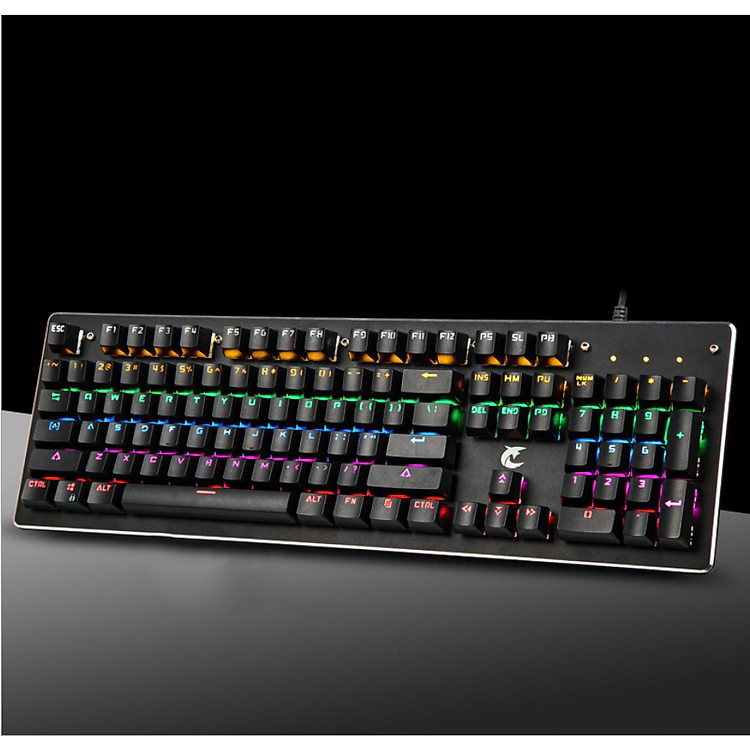 Bàn phím cơ Gaming K101, 104 phím cơ học blue switch, kết nối USB 2.0, full Led 7 hiệu ứng, nhấn 26 phím đồng thời- Hàng nhập khẩu
