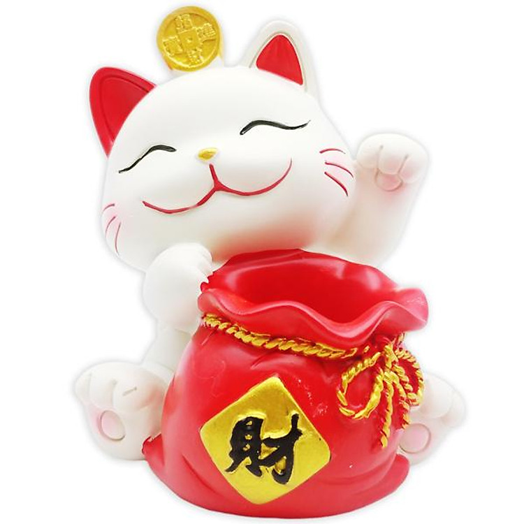 Mô Hình Mèo Thần Tài Cắm Bút Trang Trí Tết – WanLongDa SJ-8159