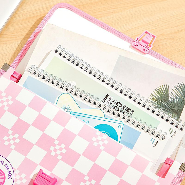 Cặp Học Sinh A4 Deli CF556 - Màu Hồng - Ảnh 3