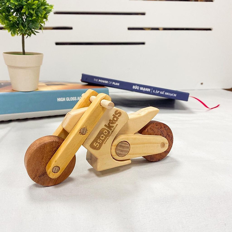 Mô hình xe mô tô gỗ 5Saokids Chính hãng Giá rẻ - Hình ảnh 4