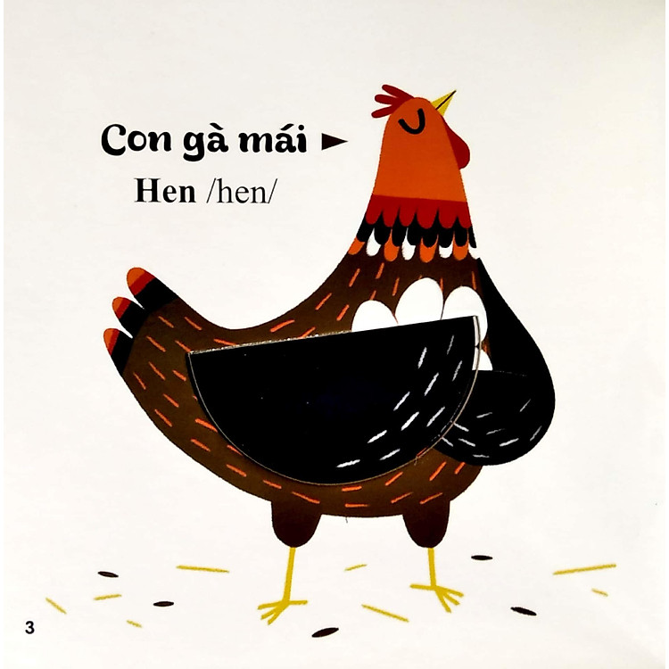 Đục Trổ Thông Minh - Những Từ Vựng Đầu Đời Của Bé - Động Vật Nông Trại - Ảnh 5