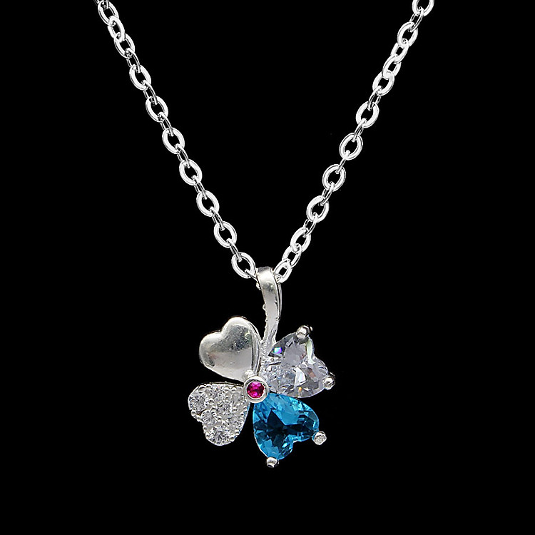 Dây Chuyền Nữ Cỏ 4 Lá May Mắn BẠC HIỂU MINH DMD404