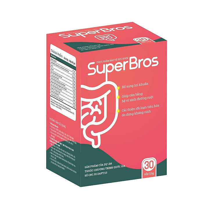Thực phẩm bảo vệ sức khỏe Superbros bổ sung lợi khuẩn, hỗ trợ tiêu hóa