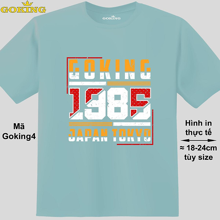 GOKING-1985, mã Goking4. Áo thun siêu đẹp cho cả gia đình. Form unisex cho nam nữ, trẻ em, bé trai gái. Quà tặng ý nghĩa