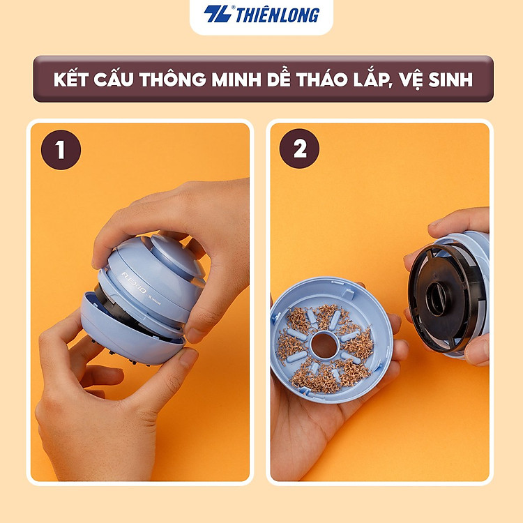 Máy hút bụi mini Thiên Long Flexio MVE-001 (Màu hồng) - Ảnh 6