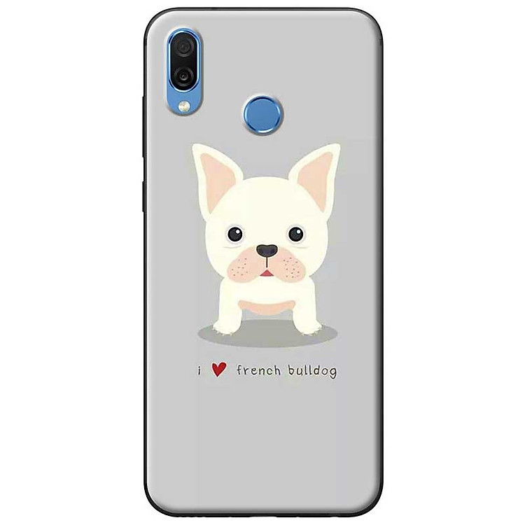 Ốp lưng dành cho Honor Play mẫu Chó bull nền xám