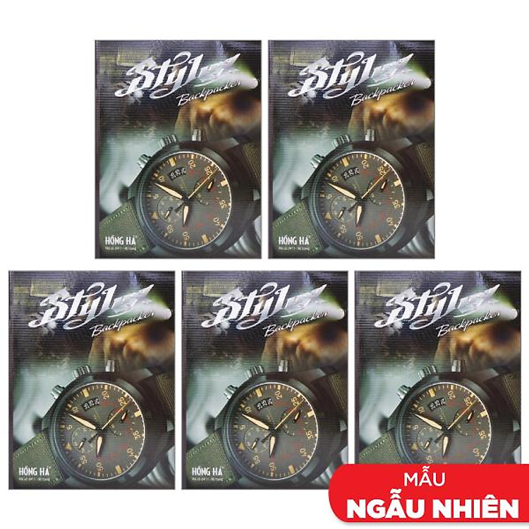 Combo 5 Vở Stylex 4 Ô Ly 96 Trang ĐL 70g/m2 - Hồng Hà 0411 (Mẫu Màu Giao Ngẫu Nhiên)