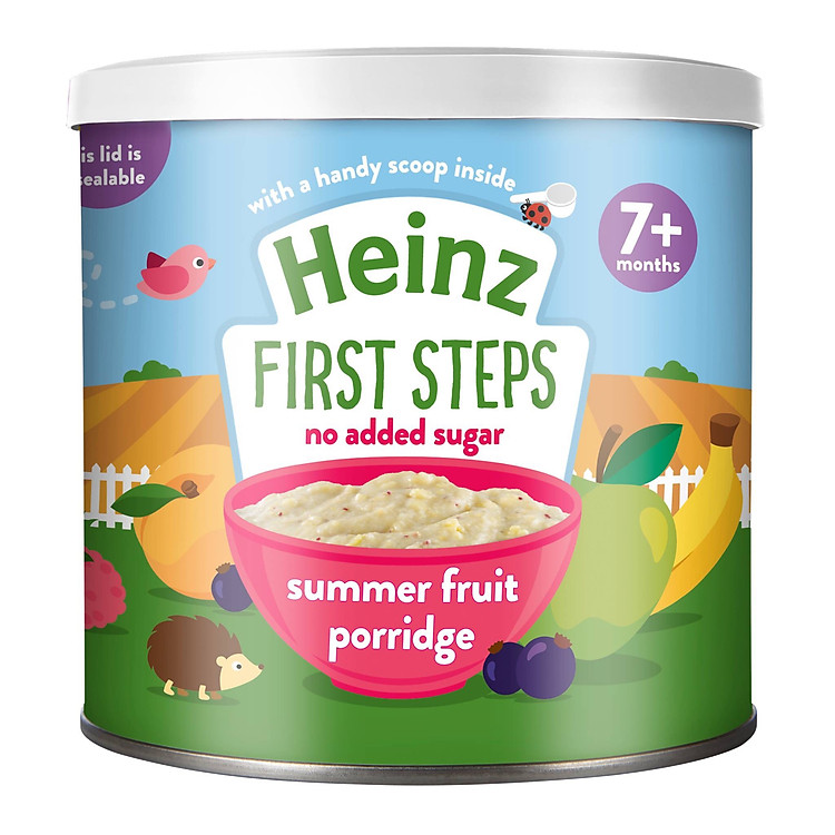 Bột ăn dặm trái cây mùa hè Heinz (240gr) cho bé 7 tháng