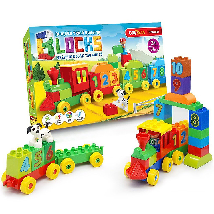 Ghép hình đoàn tàu chữ số – 31 chi tiết Chính hãng Giá tốt