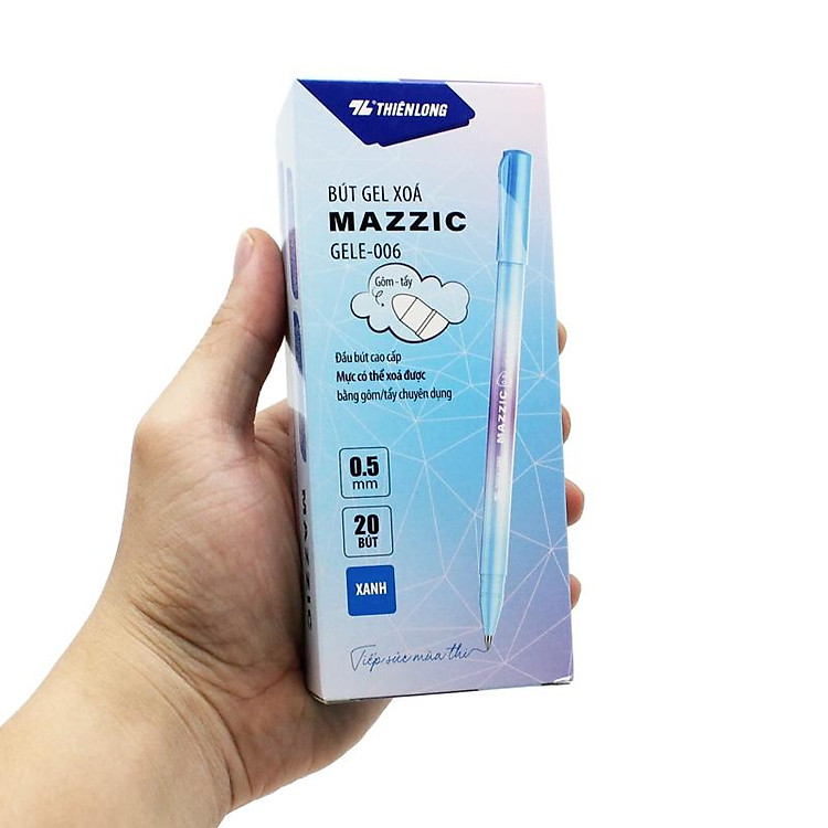 Hộp Bút Gel Xóa Được 0.5 mm Mazzic Thiên Long (20 chiếc) - Ảnh 2