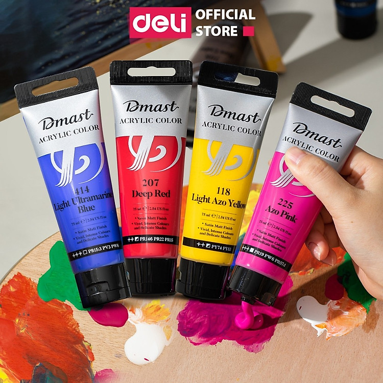 Màu Acrylic Dmast Dạng Tuýp 75ml