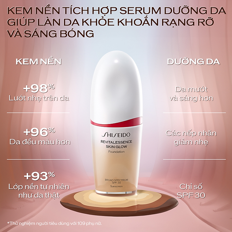 Kem nền Shiseido Revitalessence Skin Glow Foundation 30ml