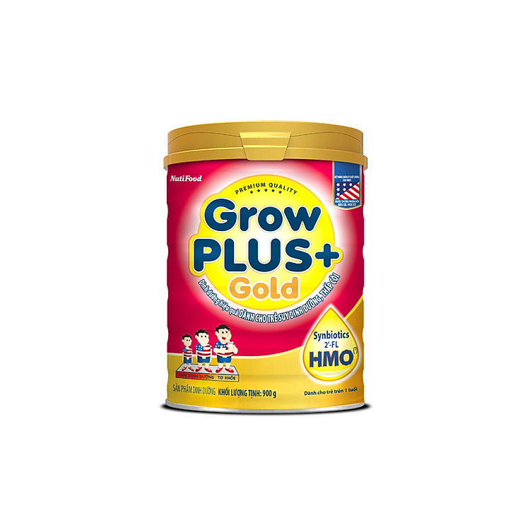 Sữa bột GROW PLUS GOLD 900g có HMO - của NutiFood