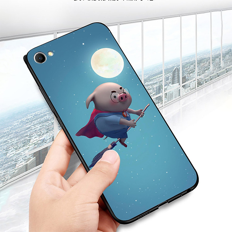 Ốp điện thoại dành cho máy Oppo A71 - Heo Thiên Thần Dễ Thương MS HTTDD025-Hàng Chính Hãng