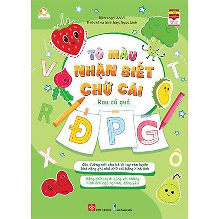 Tô Màu Nhận Biết Chữ Cái – Rau Củ Quả