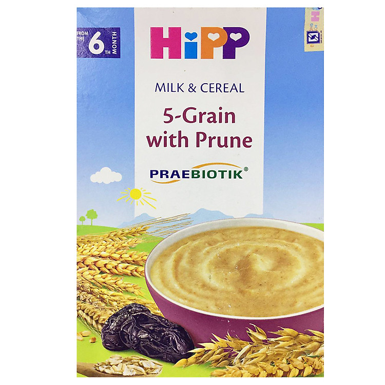 Bột Dinh Dưỡng Sữa Ngũ Cốc Hoa Quả Tổng Hợp - Mận Tây HiPP 250g - 2918